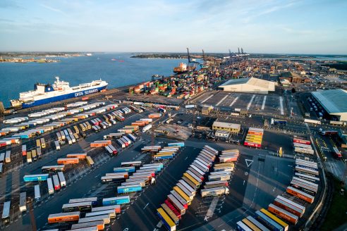 The Port of Felixstowe is the UK's largest and busiest container port. It handles 42% of all UK container trade.