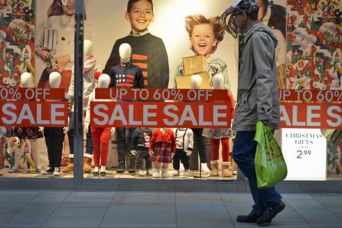 London Christmas shoppers high street shopping sales Sales Boxing Day Christmas