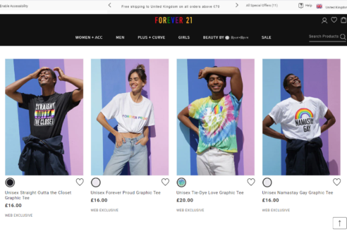 Forever 21 website relaunch